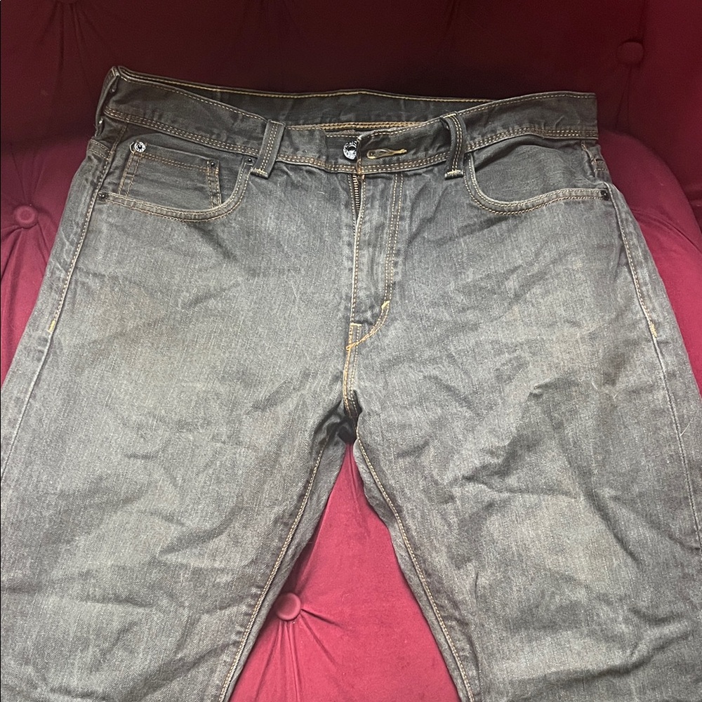 Levi's Men's 569 Dark Gray Straight Jeans